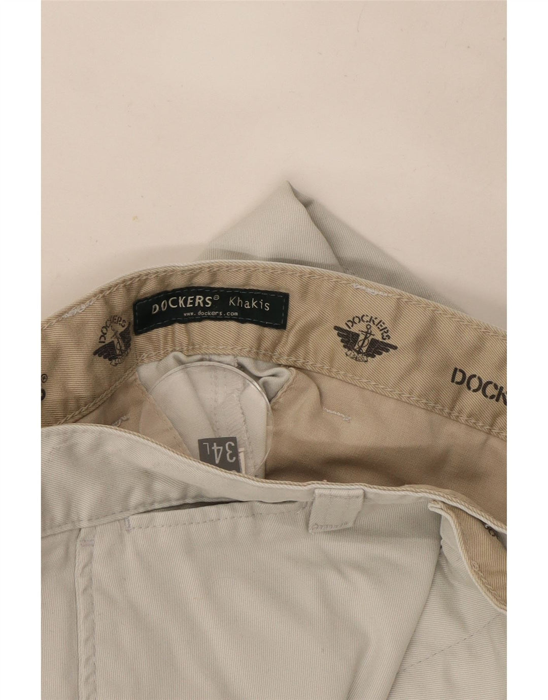 Dockers Ανδρικό Χακί Παντελόνι Chino ίσιο W32 L34 Γκρι