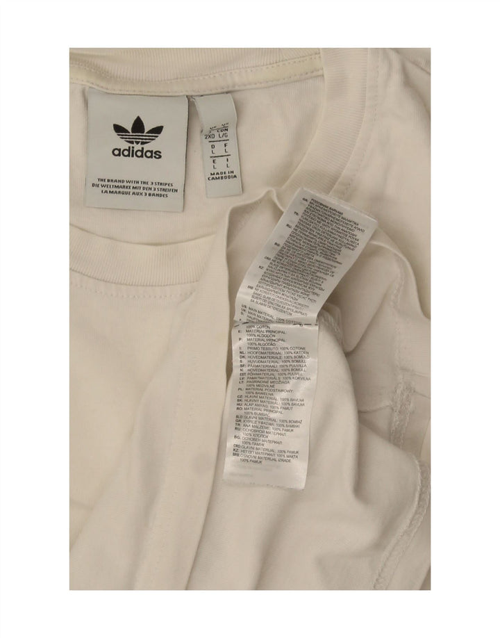 Ανδρικό T-Shirt Adidas Top μεγάλο λευκό βαμβακερό