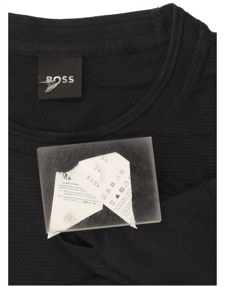 Ανδρικό T-Shirt Hugo Boss Top από μεσαίο μπλε ναυτικό βαμβακερό