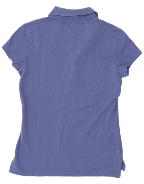 Tommy Hilfiger Γυναικείο Slim Fit Polo Shirt UK 12 Medium Blue Cotton