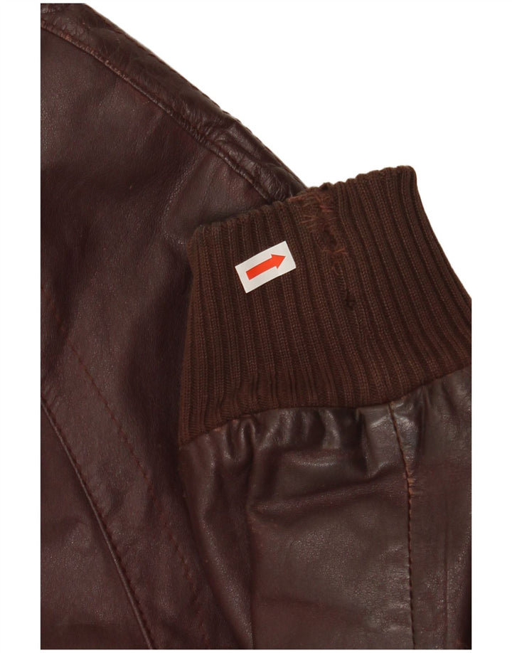 Ανδρικό Δερμάτινο Μπουφάν VINTAGE UK 38 Medium Burgundy