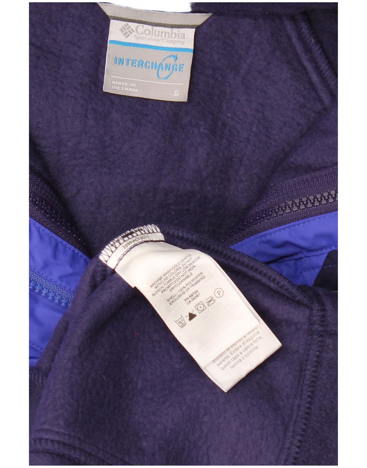 COLUMBIA Womens Interchange Oversized Windbreaker Jacket UK 10 Small Blue