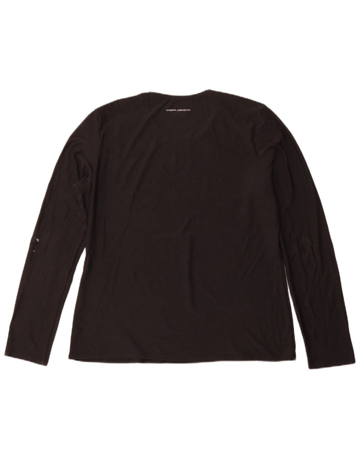 UNDER ARMOR Γυναικείο τοπ μακρυμάνικο UK 14 μεγάλο μαύρο πολυεστέρα