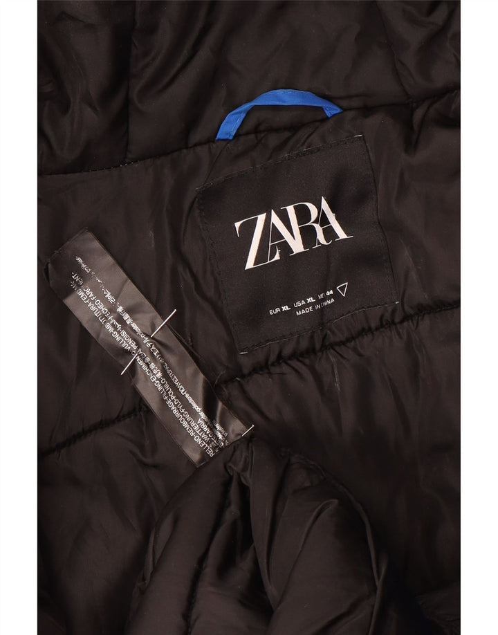 Ανδρικό τζάκετ με κουκούλα Zara UK 42 XL Blue Polyester