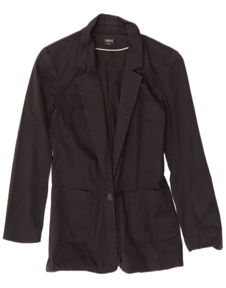 Oasis Γυναικείο Μπουφάν 1 Κουμπί Blazer UK 8 Small Black