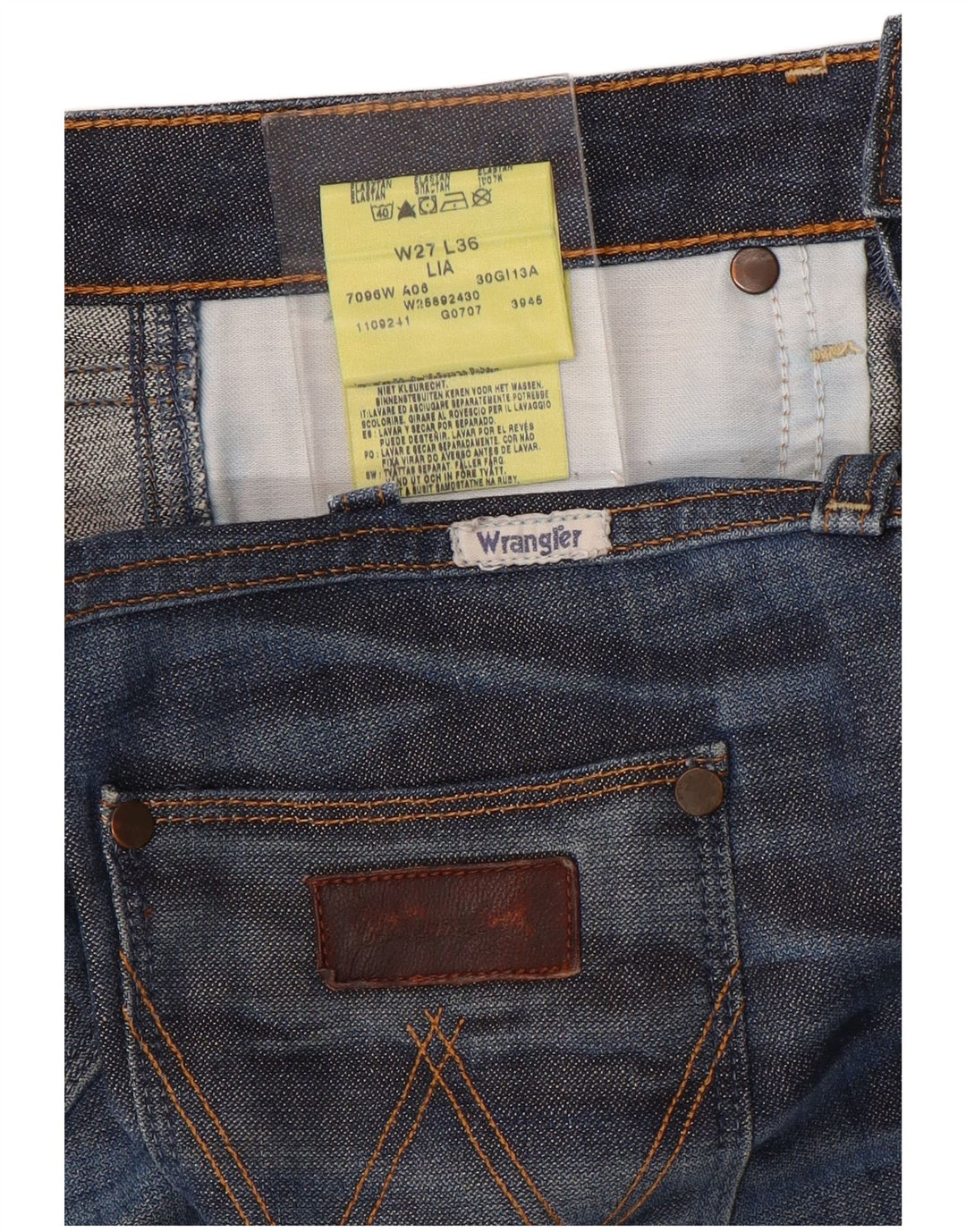 WRANGLER Γυναικείο Lia Straight Jeans W27 L36 Μπλε Βαμβακερό