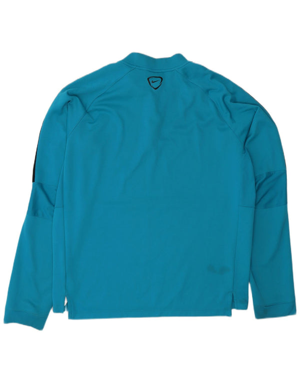 Ανδρική φόρμα Nike Dri Fit με φερμουάρ πουλόβερ στο επάνω μέρος XL Blue Colourblock