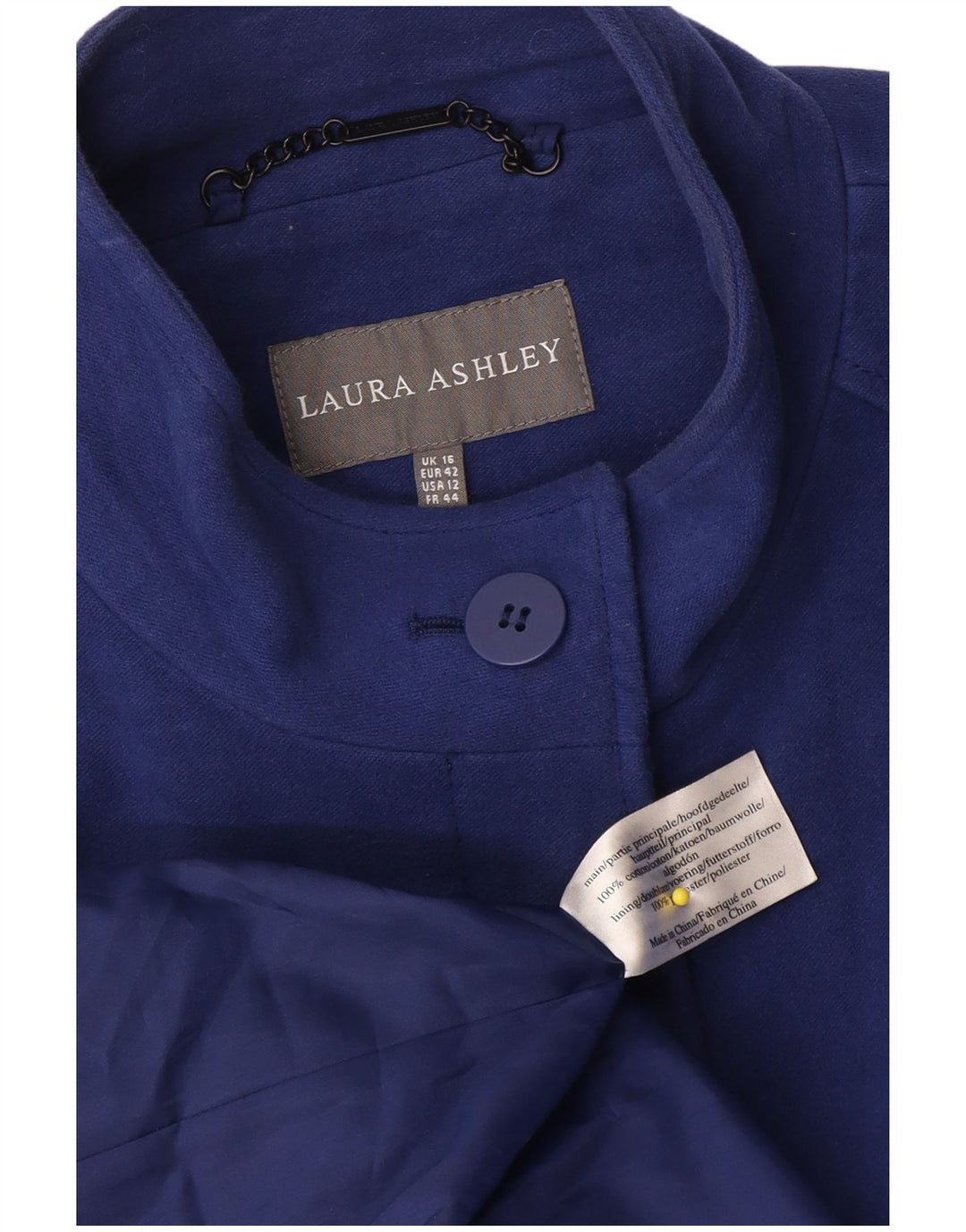Laura Ashley Γυναικείο Πανωφόρι UK 16 Large Navy Blue Cotton