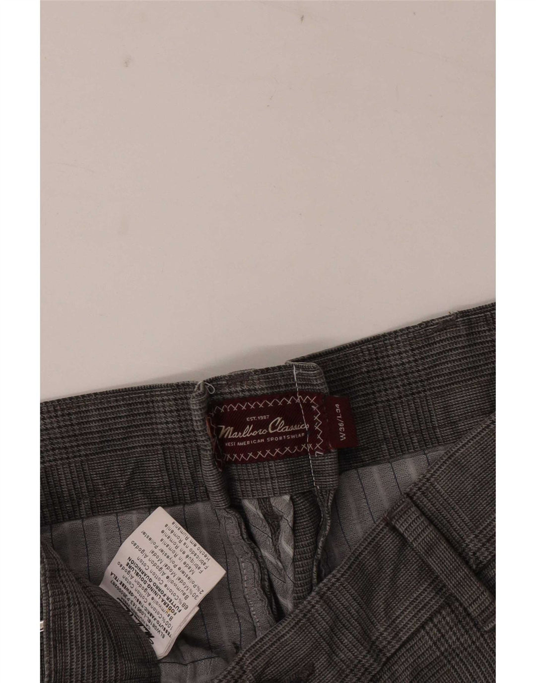 Ανδρικό παντελόνι Chino Marlboro Classics W36 L34 Γκρι βαμβακερό
