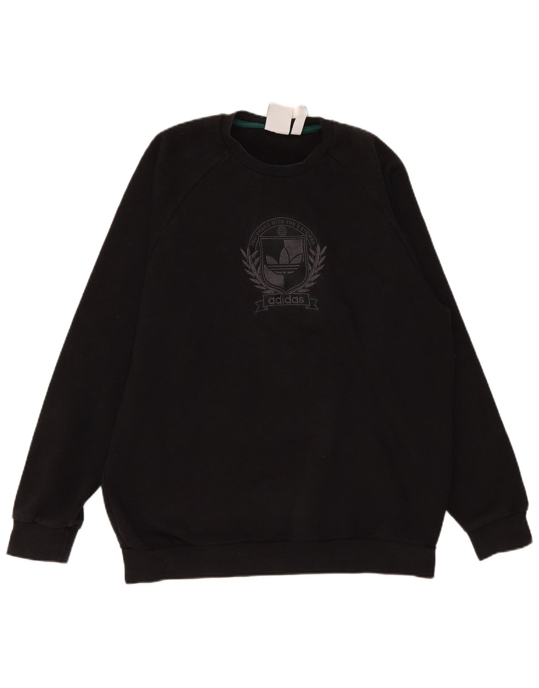 Ανδρικό γραφικό φούτερ Adidas Jumper μεγάλο μαύρο βαμβακερό