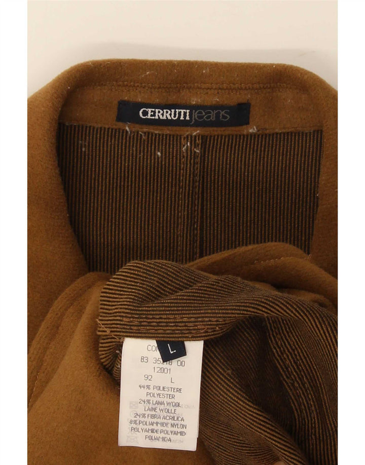 Cerruti Γυναικείο μπουφάν blazer UK 16 Large Brown Polyester