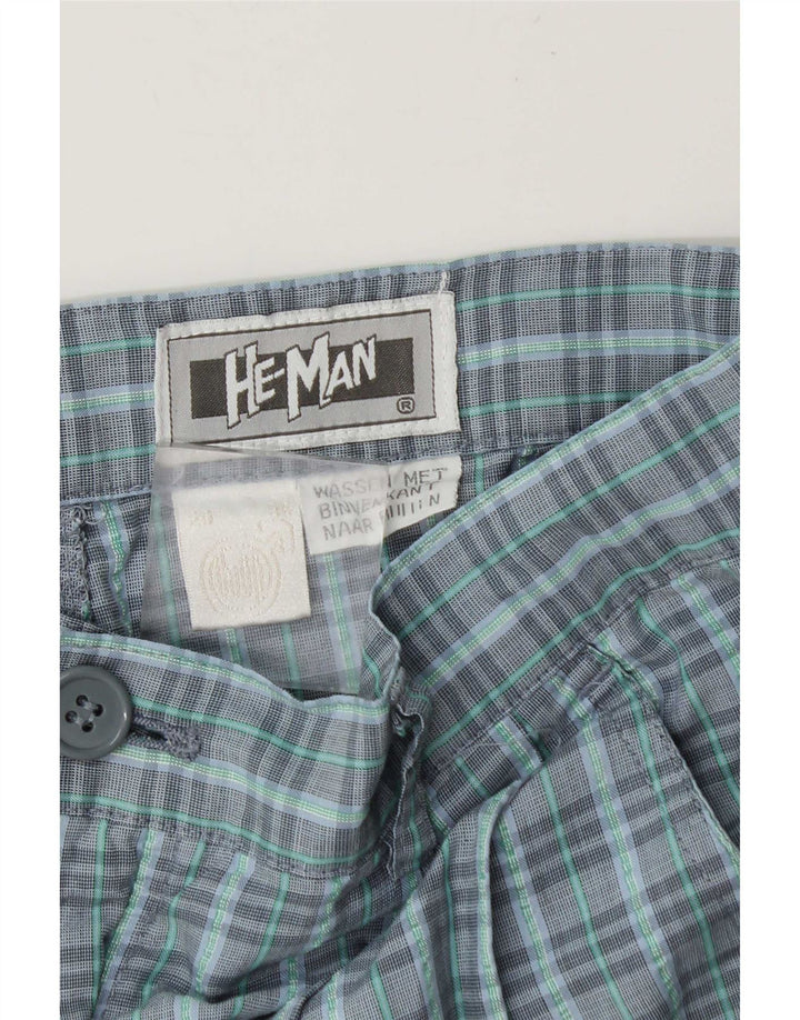 Vintage Ανδρικό παντελόνι Chino με καρφίτσες W29 L31 Blue Check Polyester