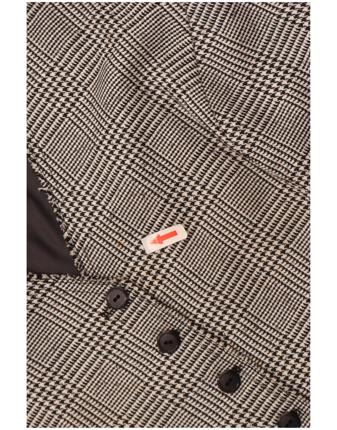 Vintage γυναικείο γιλέκο UK 16 Large Grey Houndstooth