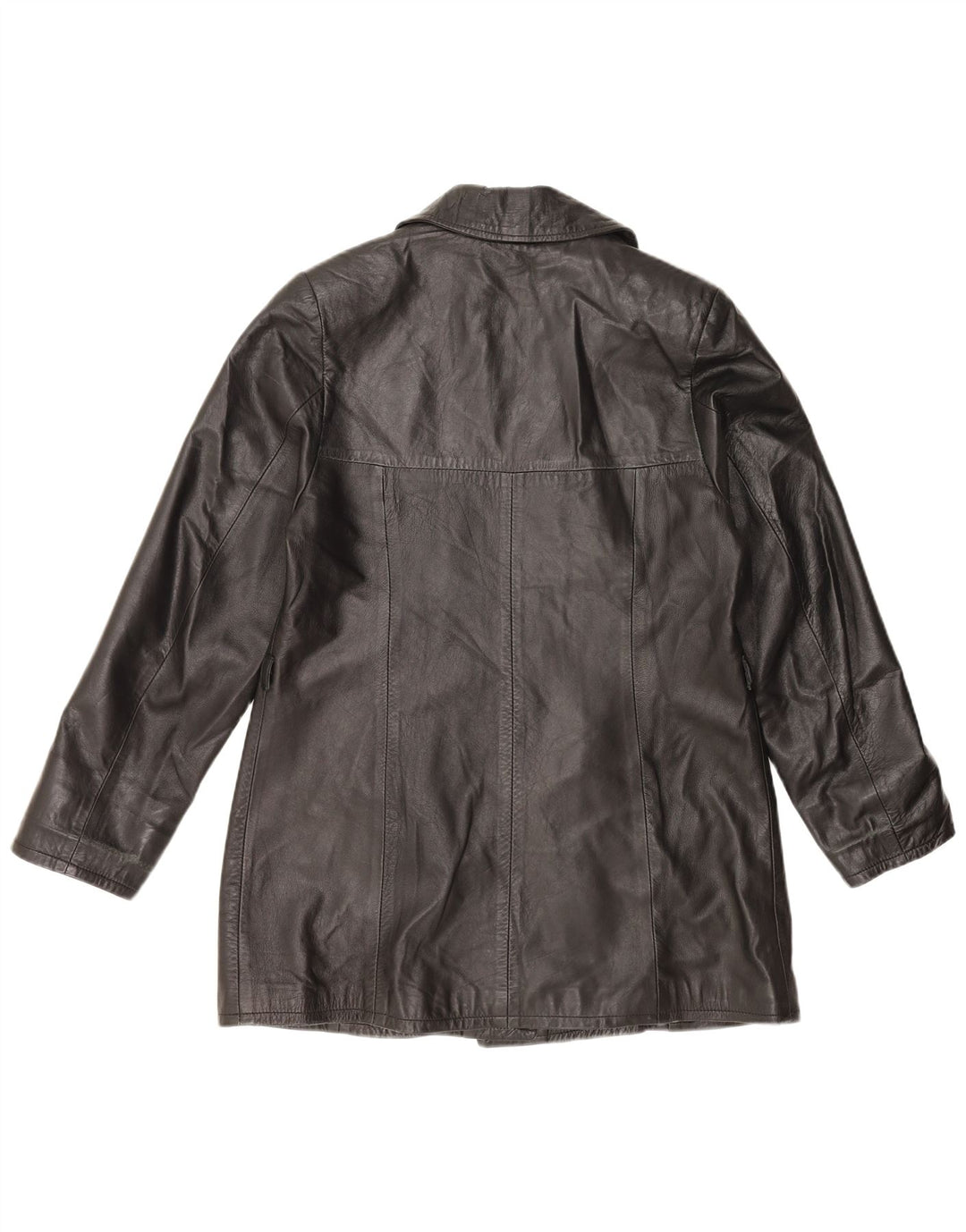 Vintage Γυναικείο Δερμάτινο Μπουφάν UK 18 XL Μαύρο Δερμάτινο