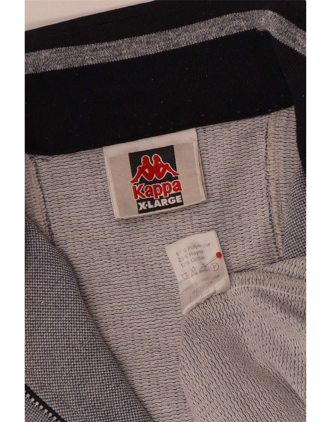 Ανδρική φόρμα γραφικής Kappa Top Jacket XL Grey Polyester