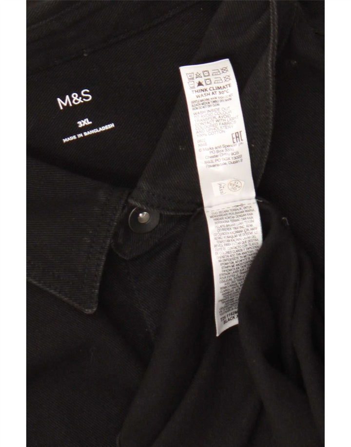 Ανδρικό τζιν πουκάμισο Marks & Spencer 3XL μαύρο βαμβακερό