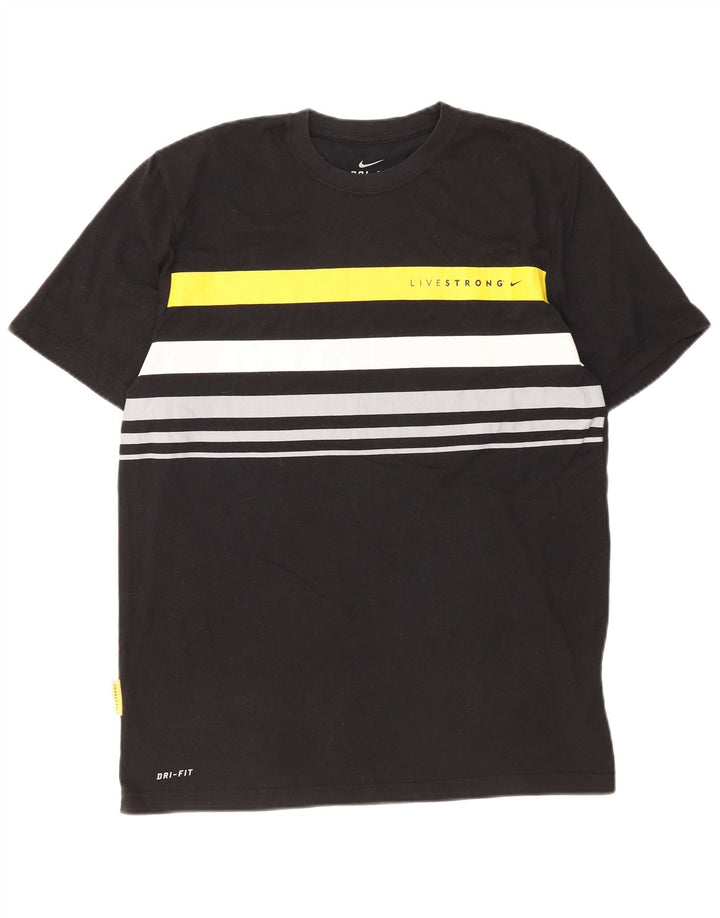 Ανδρικό T-shirt Nike Dri Fit Top Large Black Colorblock Πολυεστέρας