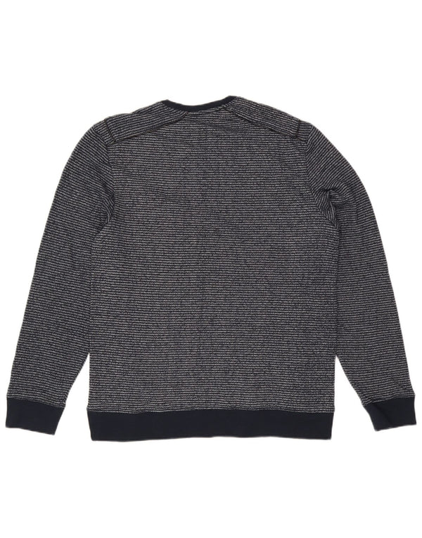 Ανδρικό φούτερ Calvin Klein Jumper Large Navy Blue Pinstripe Βαμβακερό