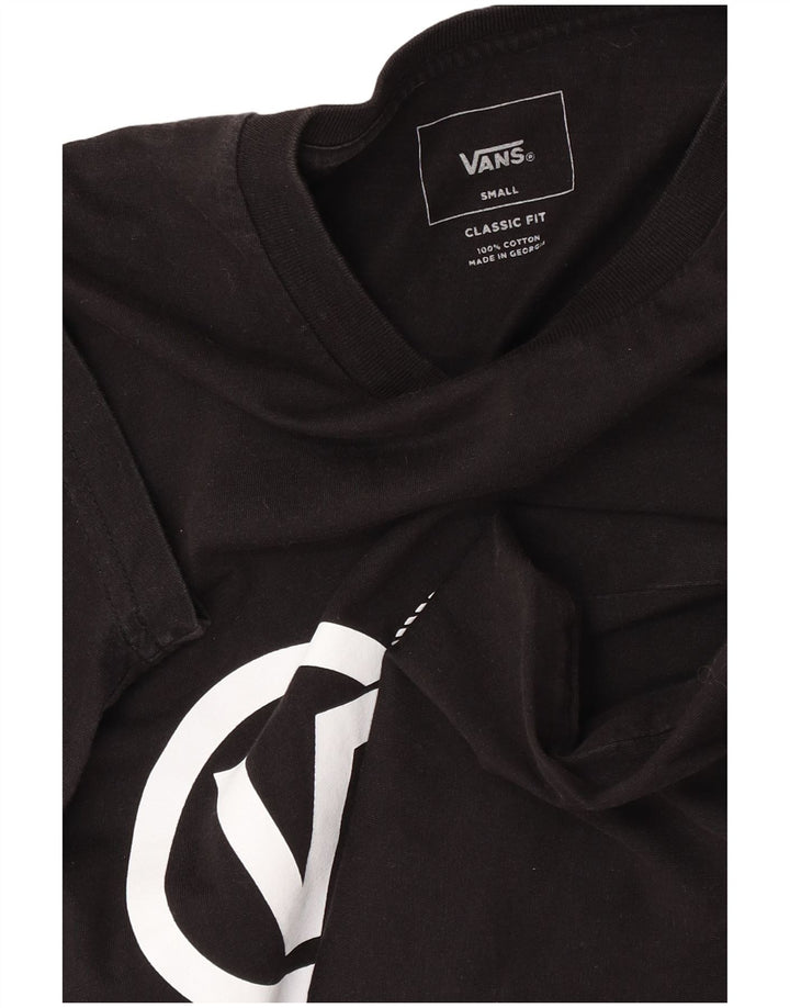 Ανδρικό γραφικό T-Shirt Vans Top Μικρό μαύρο βαμβακερό