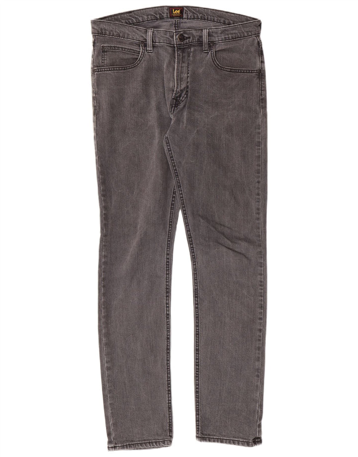 LEE Womens Luke Slim Jeans W32 L32 Grey Cotton