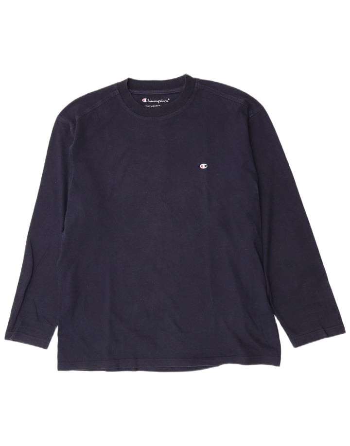 Ανδρικό τοπ Champion μακρυμάνικο 2XL Navy Blue Cotton