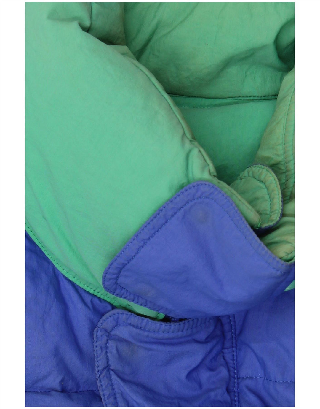 Vintage ανδρικό υπερμεγέθη τζάκετ UK 36 Small Blue Colorblock Nylon