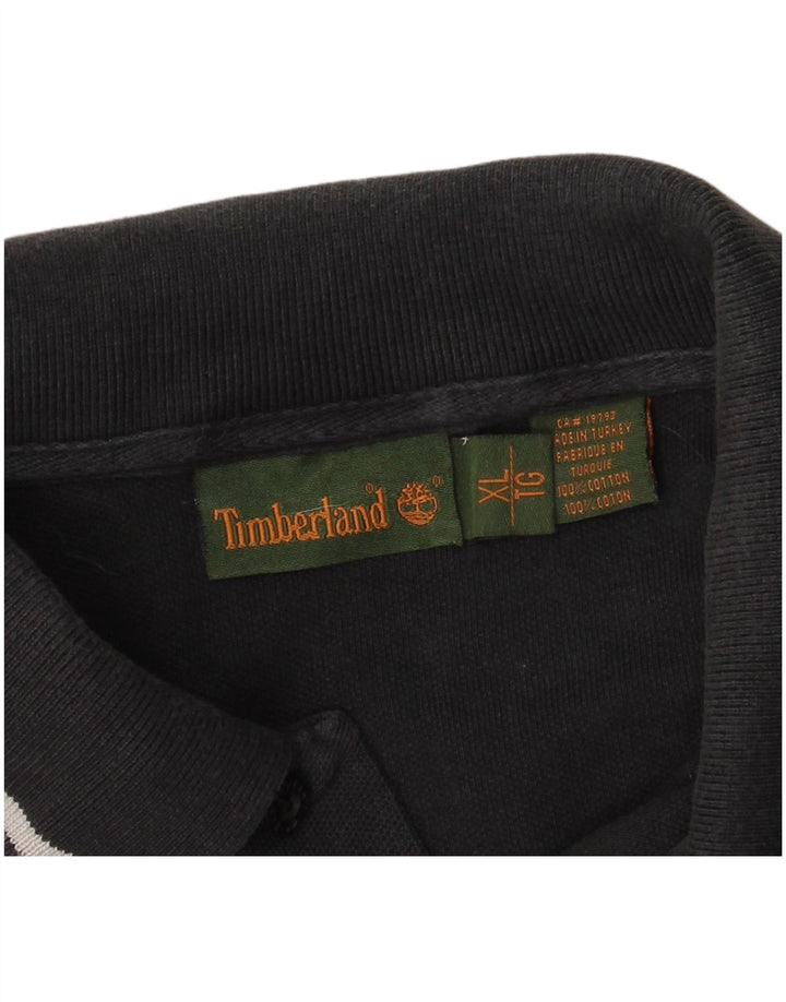 TIMBERLAND Ανδρικό πουκάμισο πόλο XL Μαύρο βαμβακερό