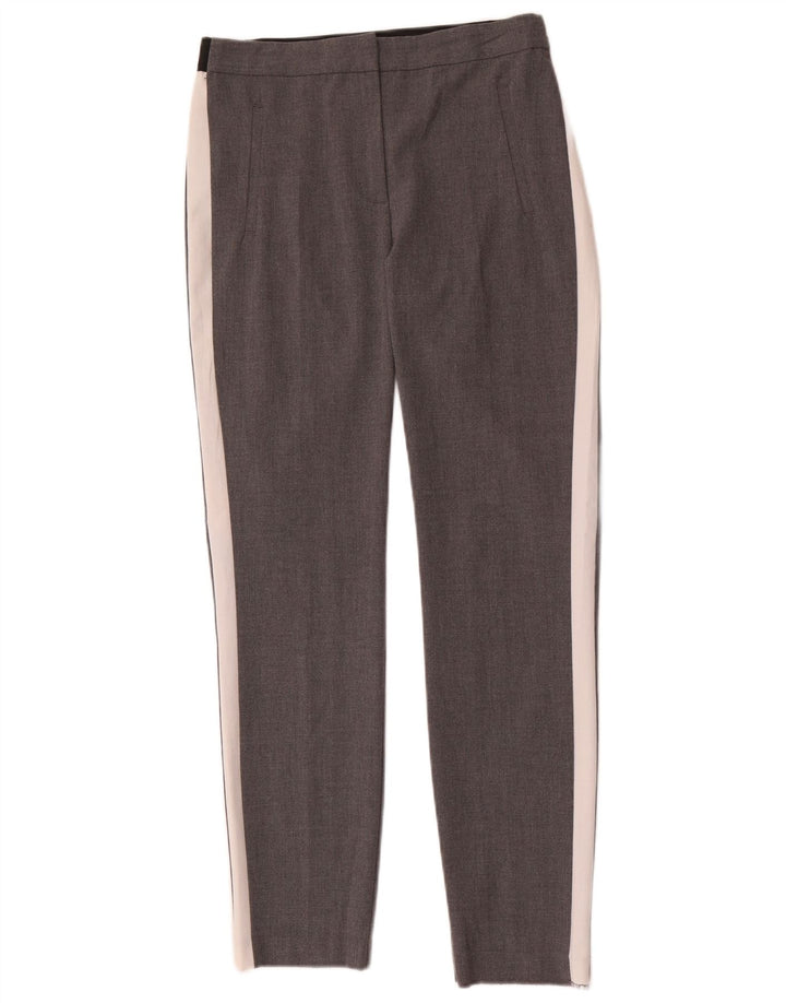 Zara Γυναικείο Slim παντελόνι Chino Small W26 L28 Grey Colorblock Polyester