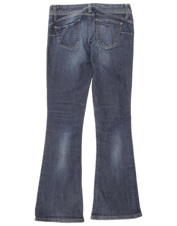 Benetton Womens Low Waist Flared Jeans W27 L30 Blue Cotton