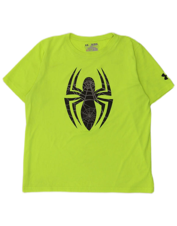 Under Armour Boys Heat Gear Graphic T-shirt Top 13-14 Years XL Green