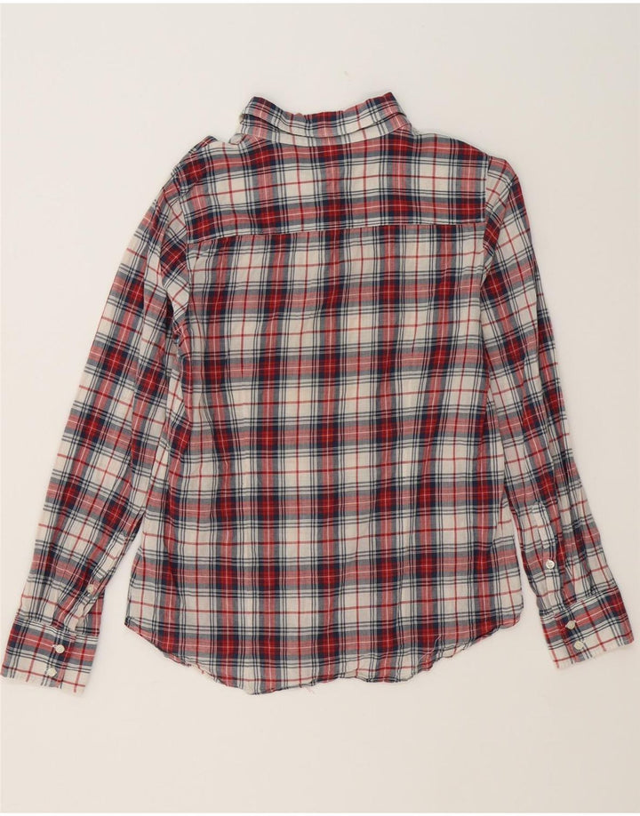 J. CREW Womens Shirt UK 14 Medium Red Check Cotton Vintage J. Crew and Second-Hand J. Crew from Messina Hembry 