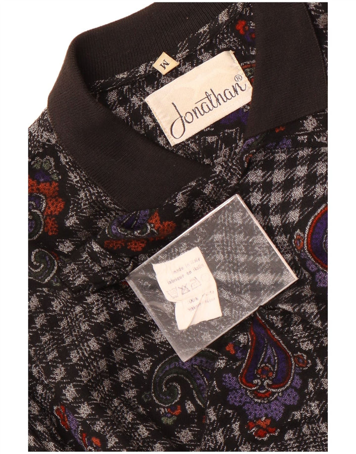 Vintage Ανδρικό φανελένιο πουκάμισο μεσαίο μαύρο Paisley Viscose