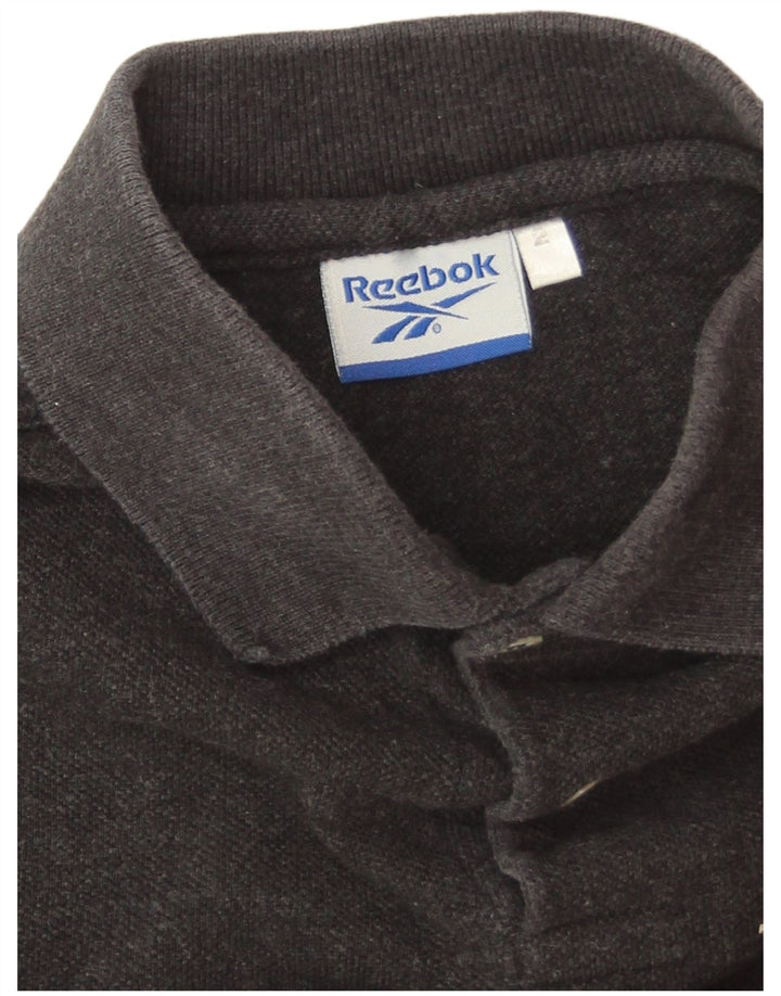 Ανδρικό πουκάμισο πόλο Reebok μεγάλο γκρι βαμβακερό