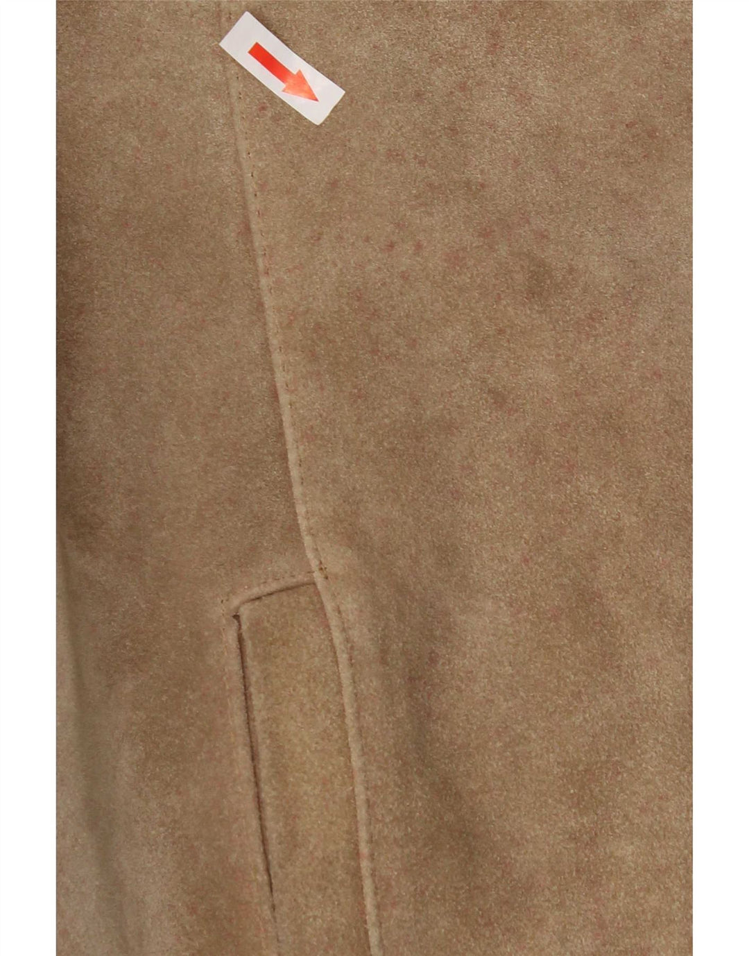 Vintage Γυναικείο Suede Bomber Jacket EU 50 XL Beige Colourblock Πολυακρυλικό