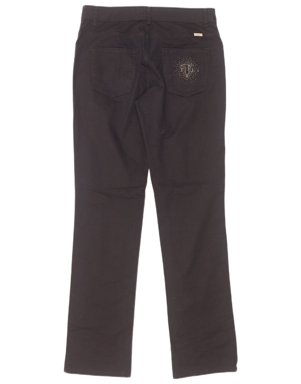 Γυναικείο ίσιο casual παντελόνι Trussardi W28 L33 Navy Blue Cotton