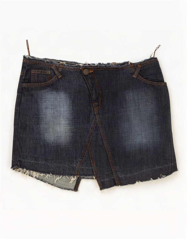 Γυναικεία τζιν φούστα Oasis UK 14 Μεγάλη W34 Navy Blue βαμβακερή