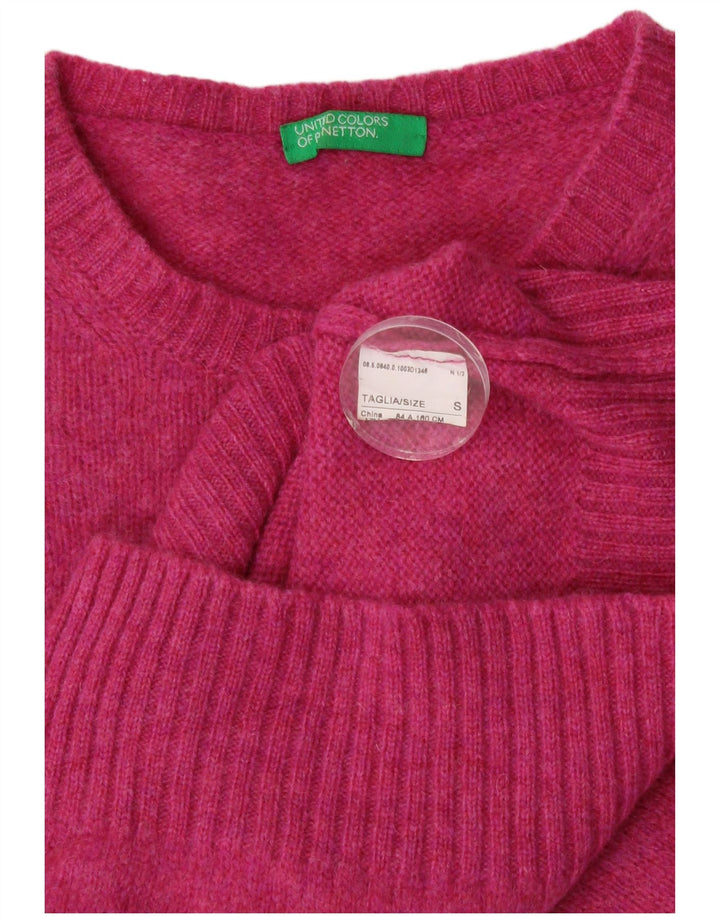 Γυναικείο πουλόβερ Benetton Crew Neck Jumper UK 8 Small Pink
