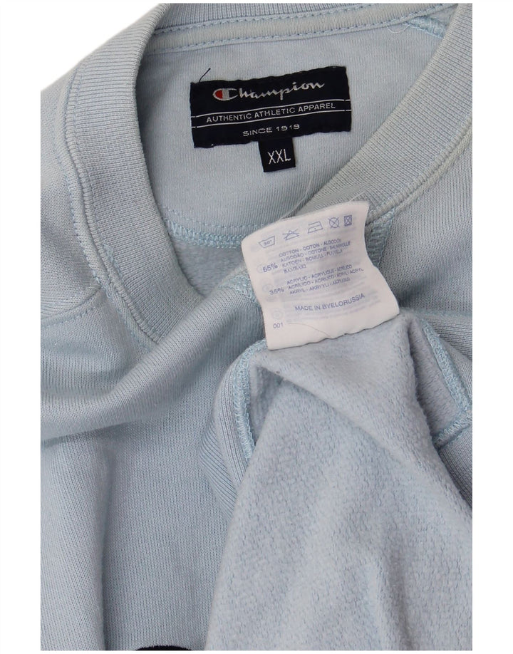 Champion Γραφικό Ανδρικό Φούτερ Jumper 2XL Μπλε Βαμβακερό