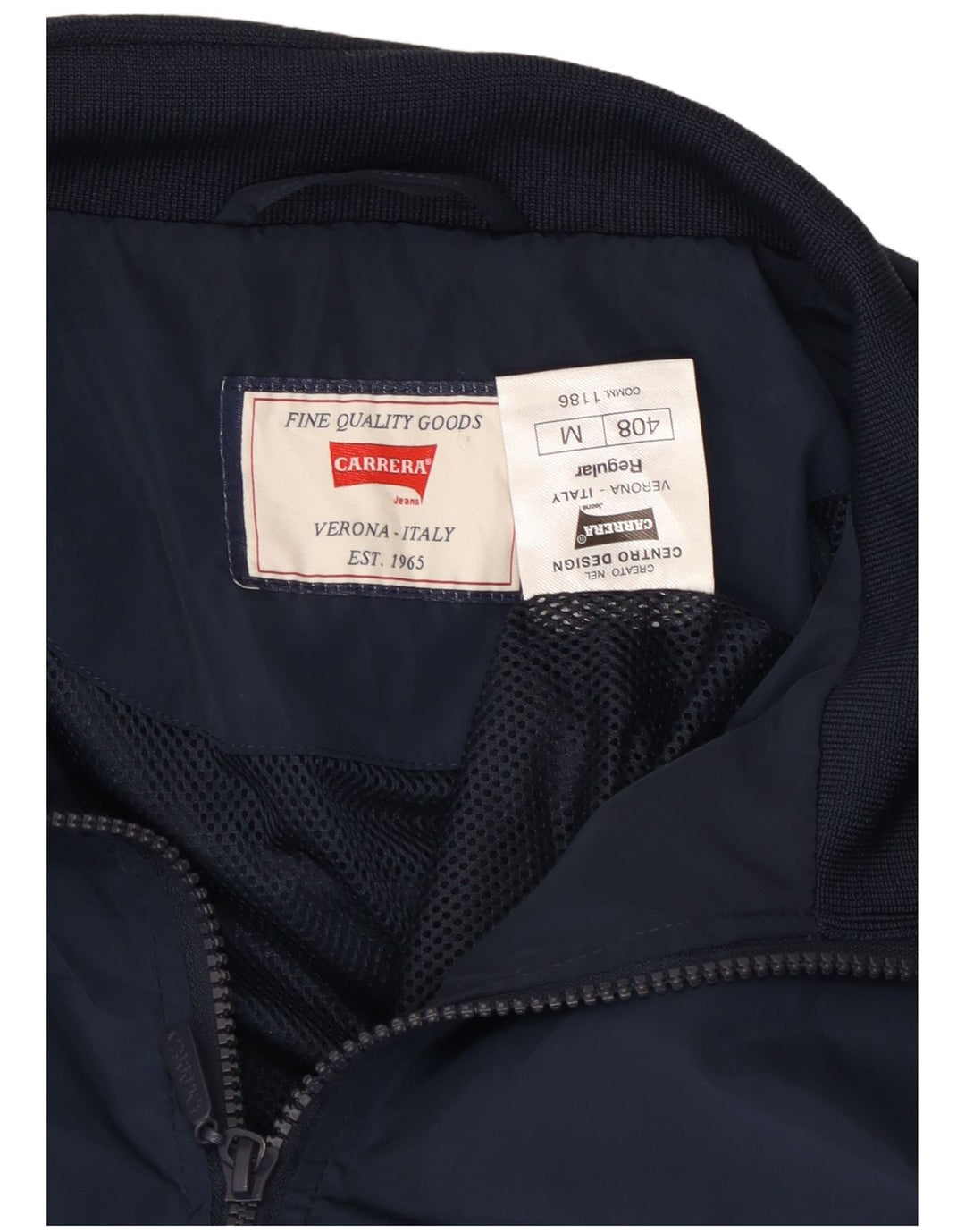 Carrera Ανδρικό Bomber Jacket UK 38 Medium Navy Blue Polyester