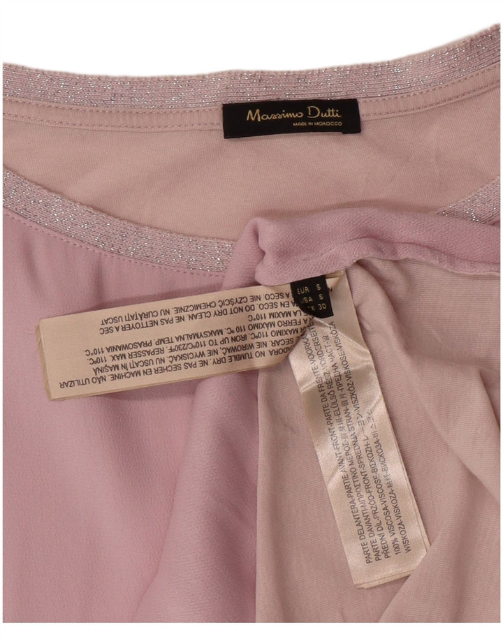 MASSIMO DUTTI Γυναικεία υπερμεγέθη μπλούζα Top 10 Small Pink Colourblock