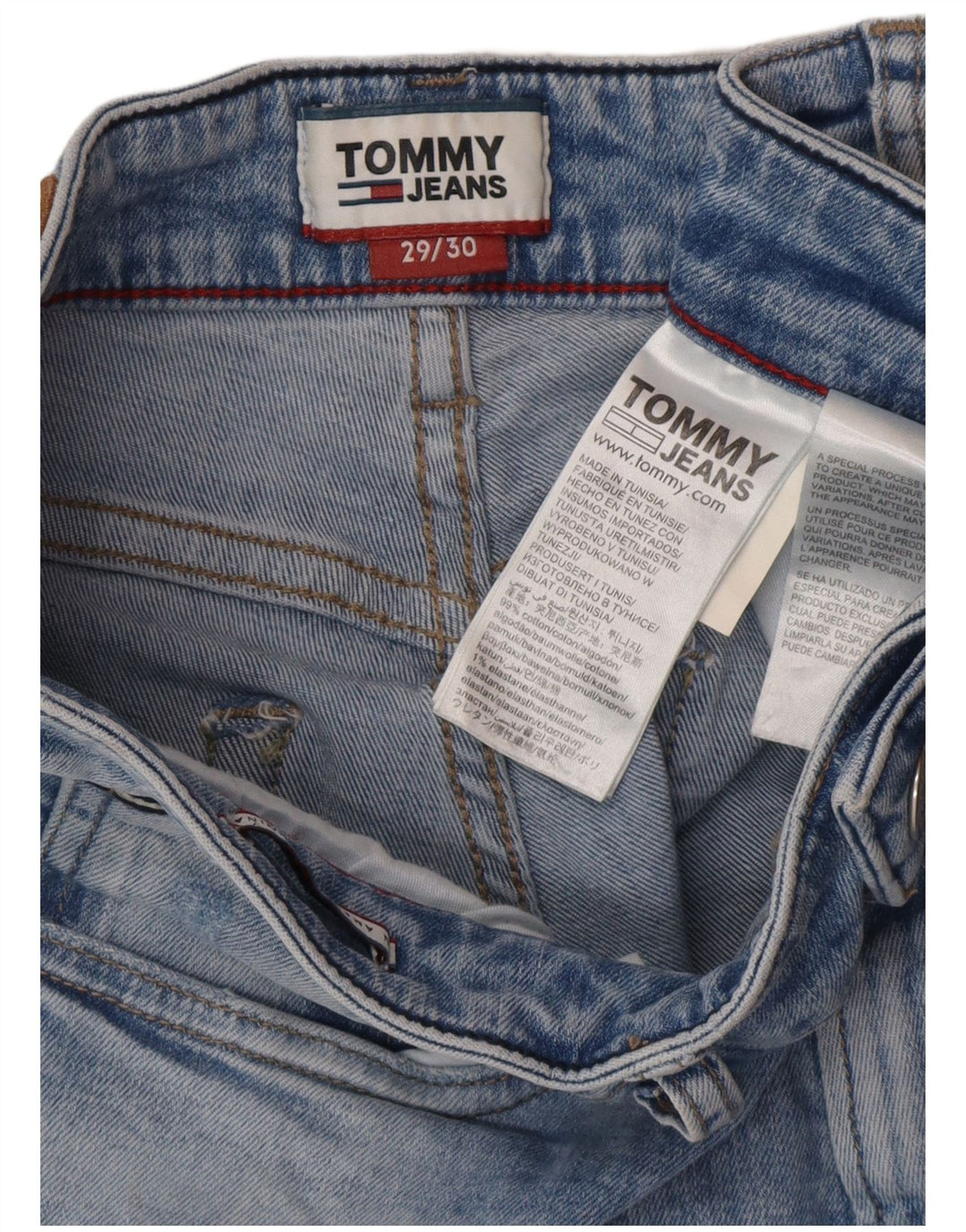 TOMMY HILFIGER Ανδρικό Slim Jeans W29 L30 Μπλε Βαμβακερό