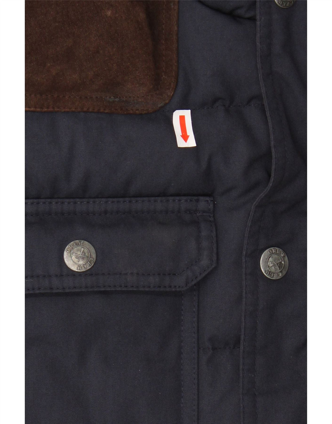 Crew Clothing Ανδρικά padded Gilet UK 38 Medium Navy Blue Polyester