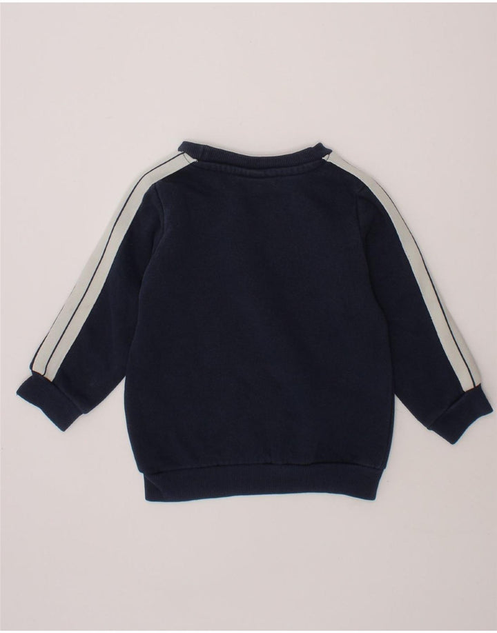 ELLESSE Boys Sweatshirt Jumper 2-3 Years Navy Blue Colourblock Cotton Vintage Ellesse and Second-Hand Ellesse from Messina Hembry 