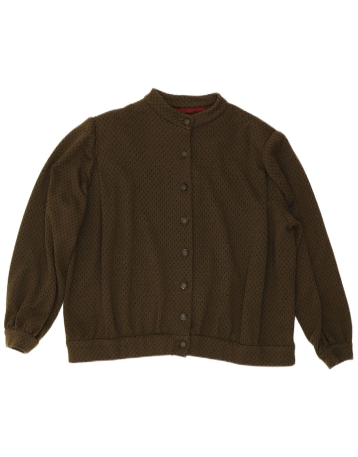 Vintage Γυναικείο Bomber Jacket UK 20 2XL Khaki Spotted