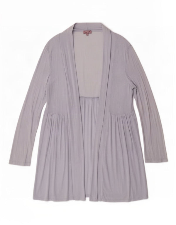 Phase Eight Γυναικεία Longline Cardigan Top UK 12 Medium Blue Viscose