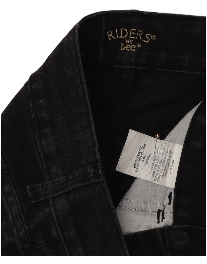LEE Womens Riders Straight Jeans US 10 Large W32 L29 Μαύρο βαμβακερό