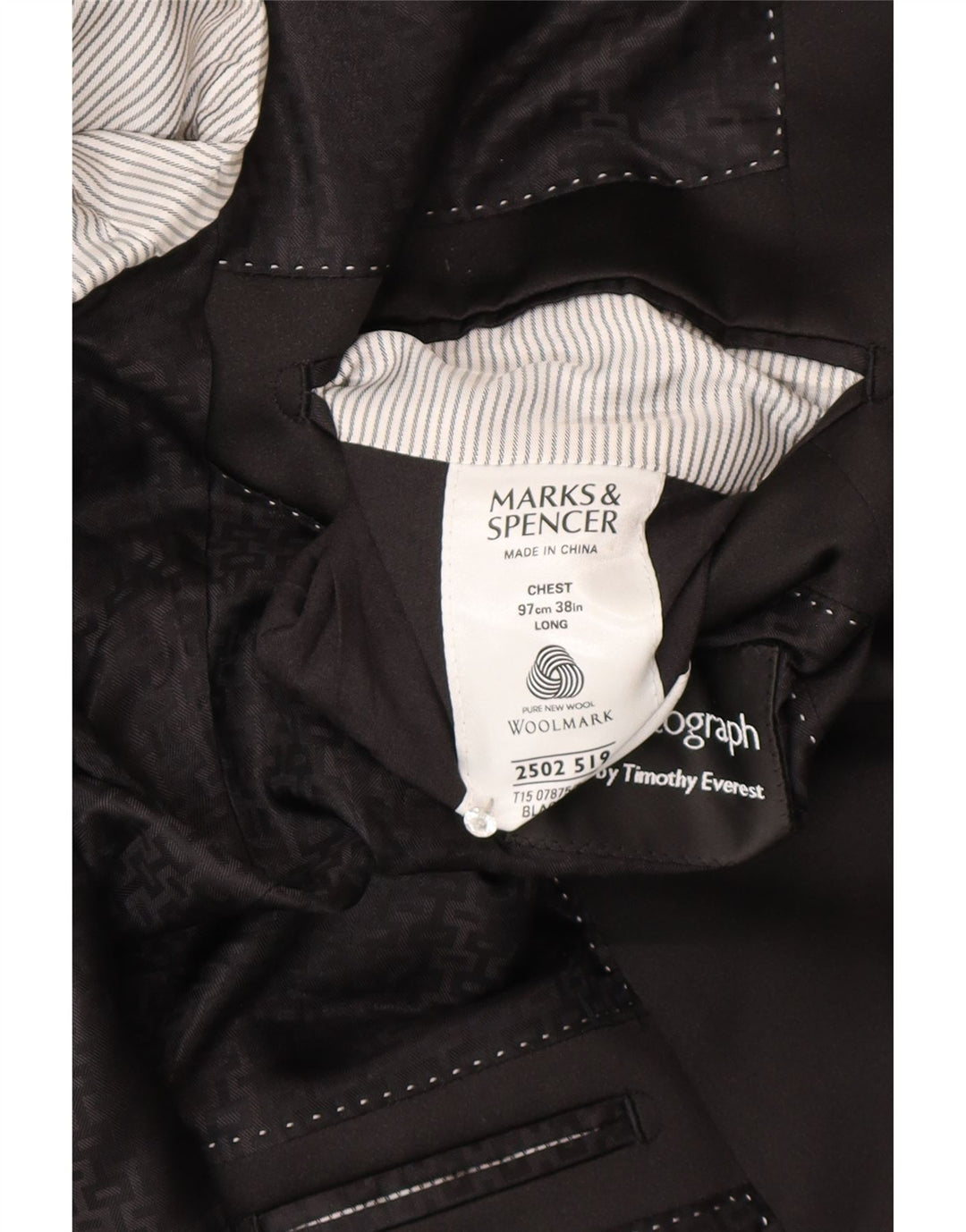 Marks & Spencer Ανδρικό σακάκι Longline Blazer UK 38 Medium Black