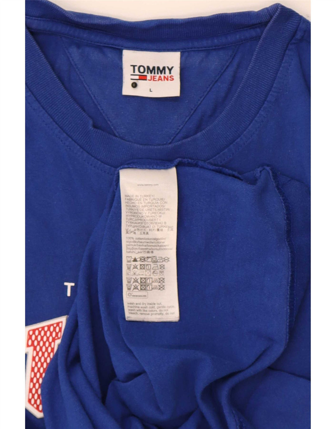 Tommy Hilfiger Ανδρικό γραφικό T-Shirt Top Large Blue