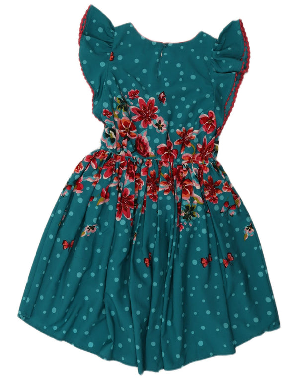 Φόρεμα Monsoon Girls A-Line 12-13 Years Blue Floral Polyester