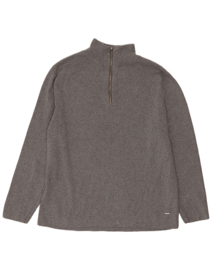 Zara Boys 1/4 με φερμουάρ μακρυμάνικο 13-14 ετών γκρι βαμβακερό